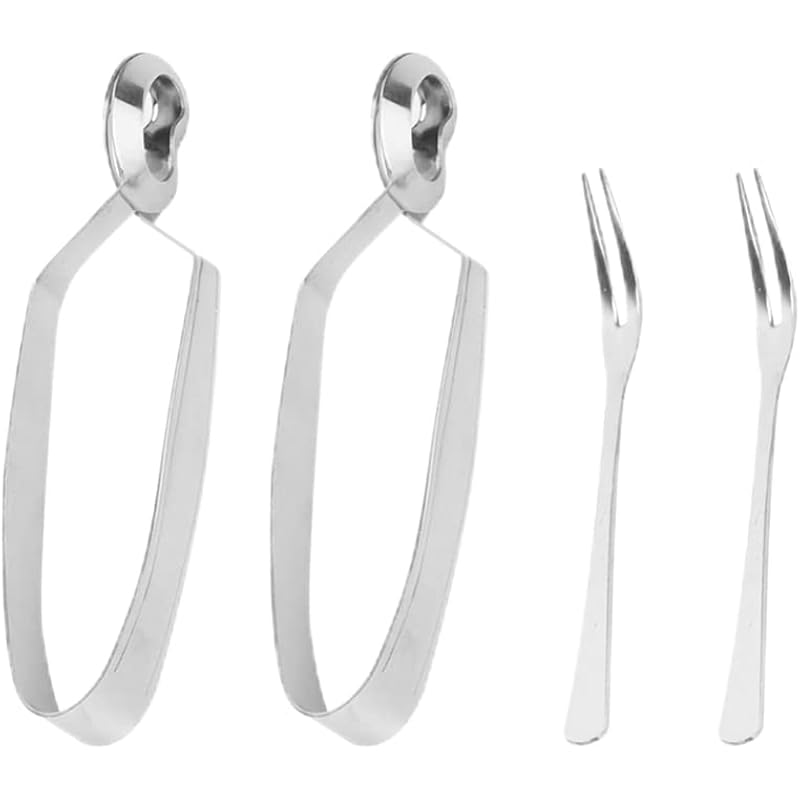 HEMOTON 4本エスカルゴトングシーフードフォークコーヒー食器洗い機の